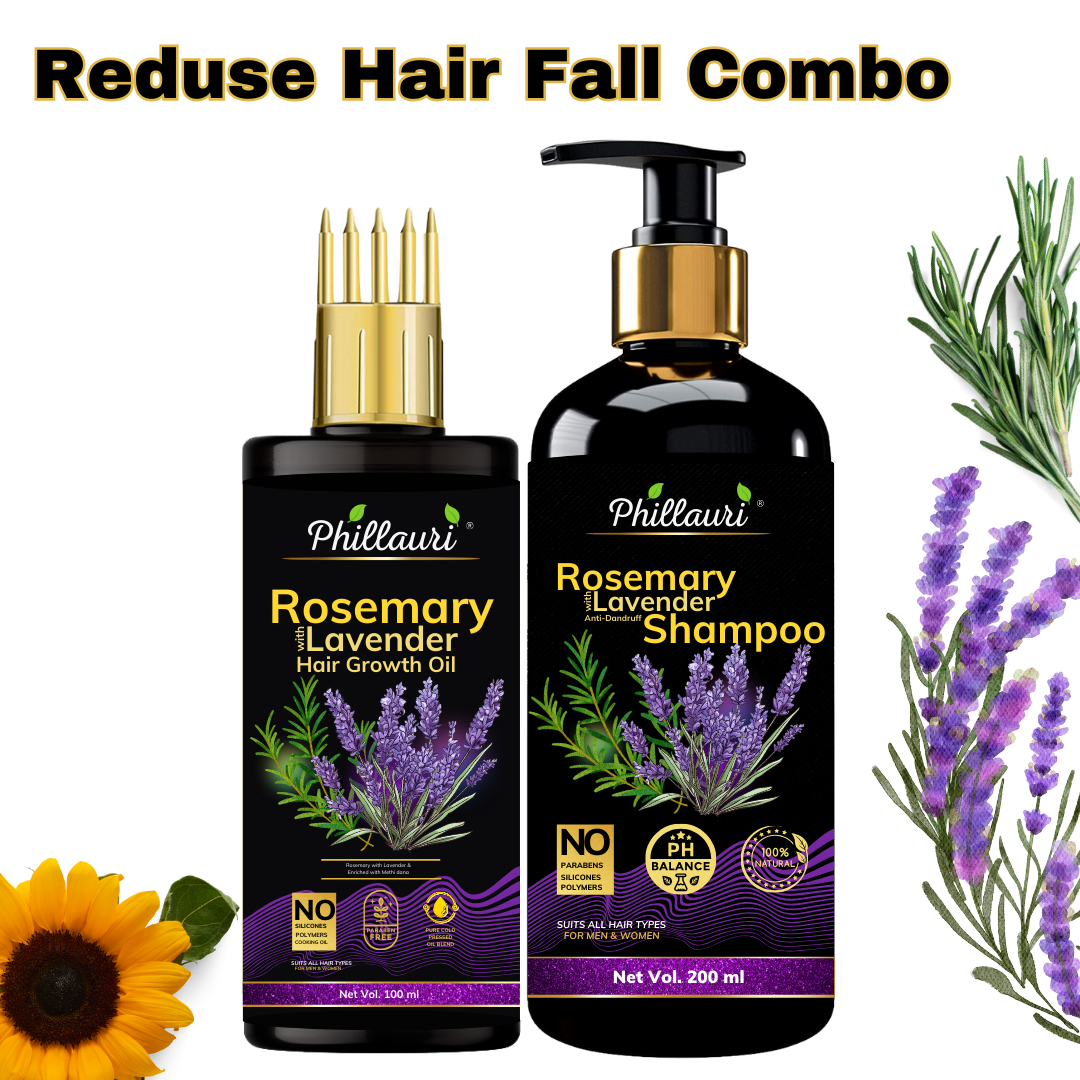 Phillauri Rosemary Lavender Hair Oil And Anti-dandruff Shampoo Combo