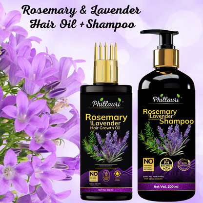 Phillauri Rosemary Lavender Hair Oil And Anti-dandruff Shampoo Combo