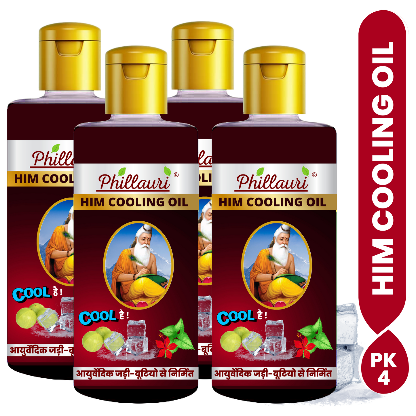 Phillauri Him Cooling Thanda Hair oil For Women and Men, 400ML