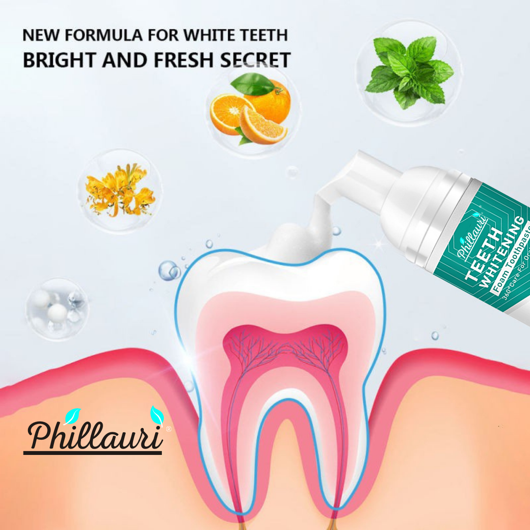 Phillauri Teeth Whitening Foam For Reduse Tooth Stains,white And Healthy Teeth