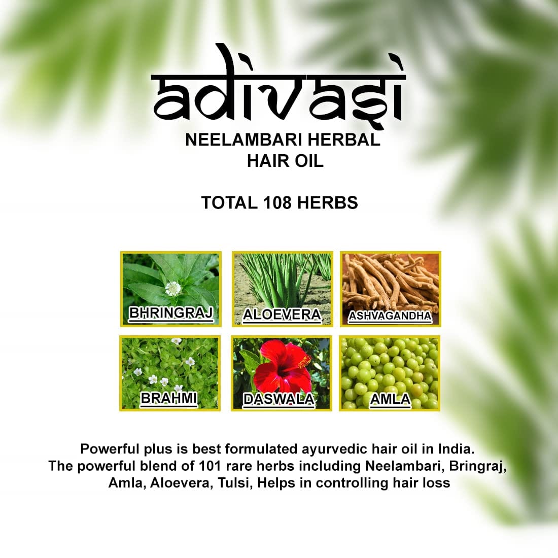 Adivasi Hair oil, Natural Way to Hair Regrowth Adivasi Formula (Buy 1 & Get 1 Free)